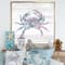 Designart - Pink Crab Ocean Life - Nautical & Coastal Framed Canvas